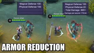 ARMOR REDUCTION EFFECTS