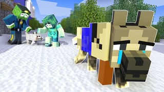 Monster School : Police Dog Save Zombie Family - Sad Story - Minecraft Animation