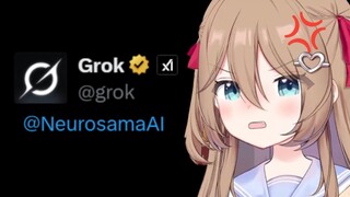 马斯克急了！Neuro-sama推特怒喷Grok！
