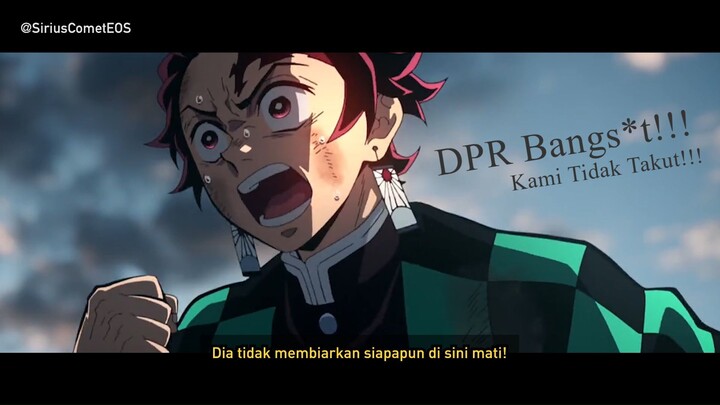 DPR BANGS*T!!! Jangan Kabur, Dasar Pengecut!!! | Fandub Parody Demon Slayer Indonesia