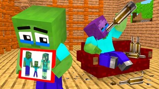 Monster School: Poor Baby Zombie and Bad Father - Sad Story | Minecraft Animation