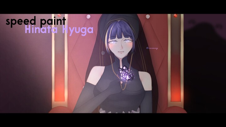 Fanart hinata hyuga ( istri pak kades ) | speed paint~