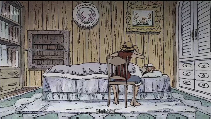Luffy ketika kru nya sakit:)