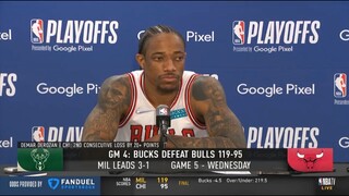 DeMar DeRozan on Bucks' dominance in Chicago: "You got to give them credit. They've been through it.