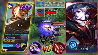 DYRROTH VS ALUCARD STRONG FIGHTER | DEMON AGAINST DEMON HUNTER | GLOBAL DYRROTH BEST BUILD - MLBB