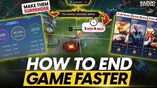 HOW TO END GAME FASTER