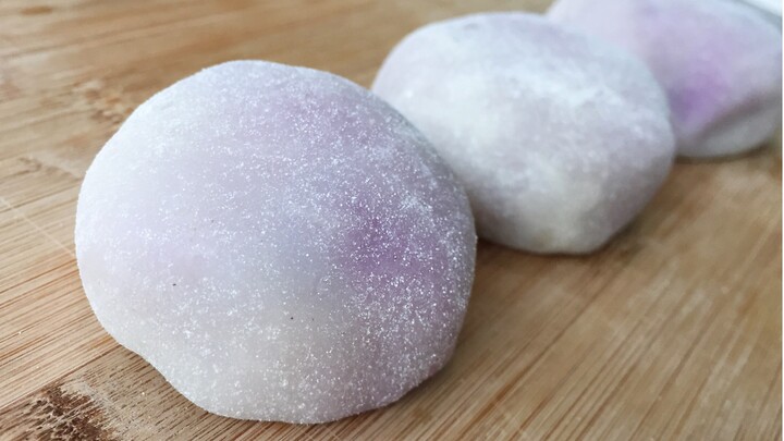 [Ẩm thực] Làm bánh mochi snowball khoai lang tím sữa chua healthy