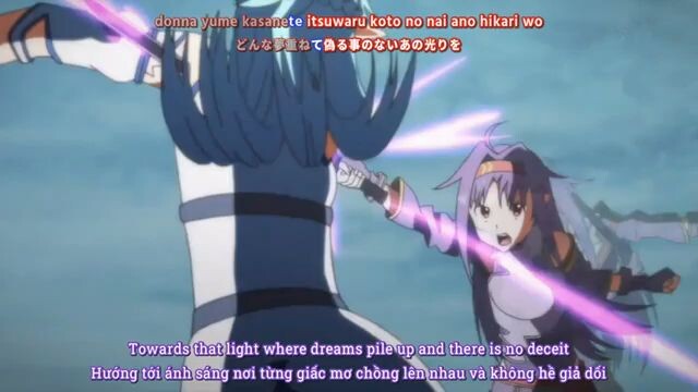 Sword Art Online opening (Courage) full lyrics amv