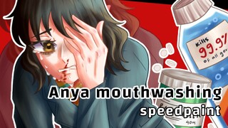 Speedpaint #6- Anya mouthwashing