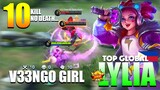 Lylia Massive Damage with Perfect Gameplay! | Top Global Lylia Gameplay By V33NGO GIRL ~ MLBB