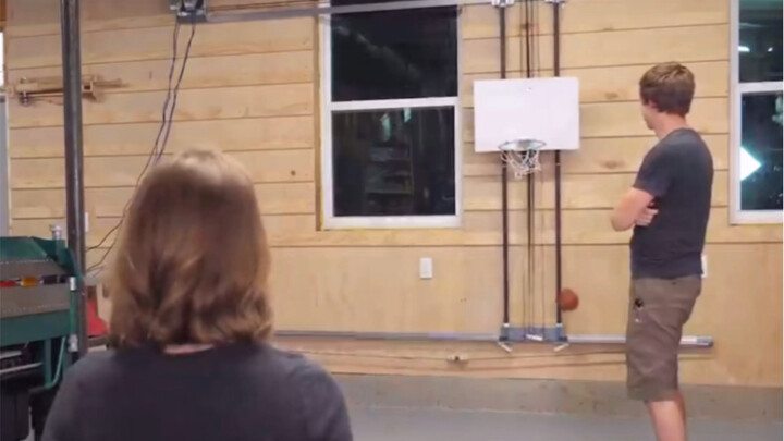 The easiest basketball hoop in the world—this hoop lets shooters never miss a shot!