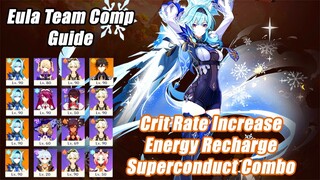 Eula Team Comp Complete Guide - Crit Rate Increase Energy Recharge Superconduct Combo