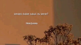 KENAPA SHALAT SUBUH ITU BERAT?