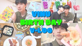 (SUB)【日韓ゲイカップル 】VLOG💕 | VINUヒョン誕生日サプライズ🎉/バレない様に料理と装飾準備/週末デート👬