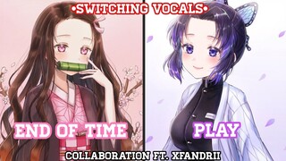 [Collab ft. xFandrii] Nightcore - End Of Time ✘ Play ~ (Switching Vocals) •Alan Walker Mashup•