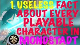 1 Useless Fact about every Playable Character in Mondstadt