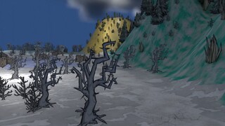 The famine scene was built after two and a half days of practice