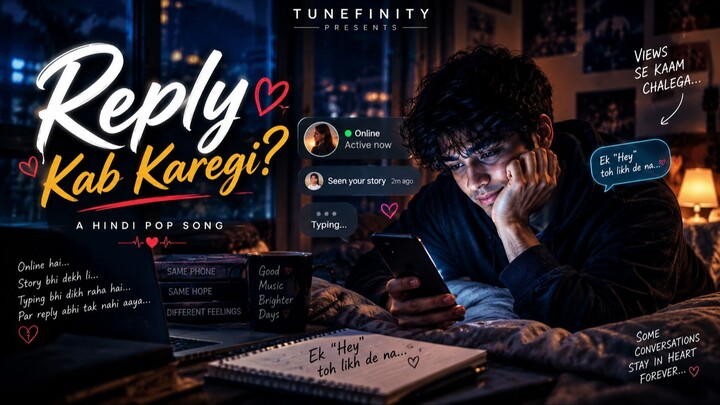 Reply Kab Karegi? ❤️｜Ek “Hey” Toh Likh De Na… | Hindi Pop Love Song