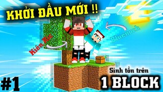 Thử thách Minecraft SINH TỒN trên 1 Block || Tập 1: Khởi đầu mới!!