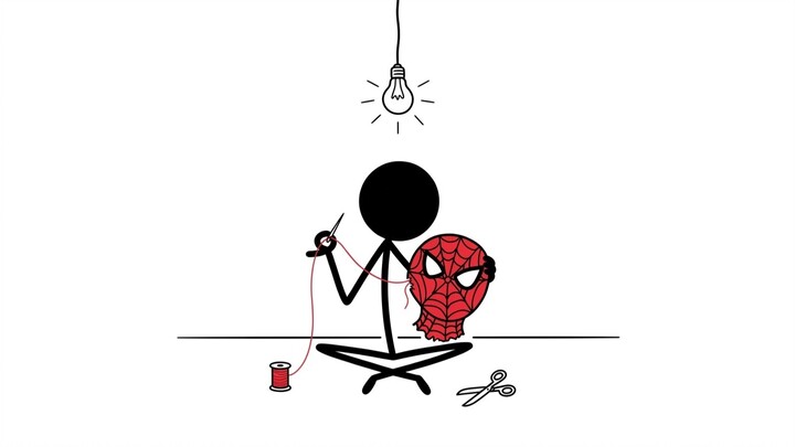 Peter Parker siendo feliz