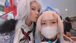 Kokomi and Arlecchino short cosplay detto vlog! <3