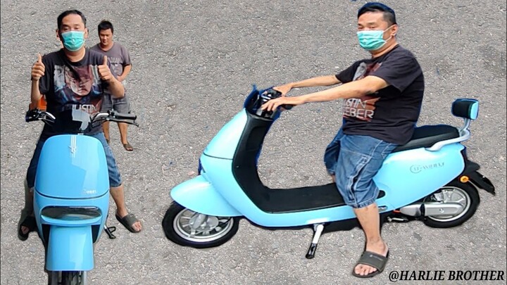 Sepeda Listrik Model Vespa LN PRO Love Summer Baterai 60V/20 AH Motor 800 W Kecepatan Max 70 km/h