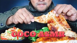 ASMR:Papaya Salad (EATING SOUNDS)|COCO SAMUI ASMR #กินโชว์ส้มตำ#ไก่ย่าง