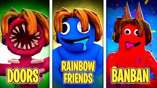 Virei DOORS, Rainbow Friends e BanBan no Roblox😅