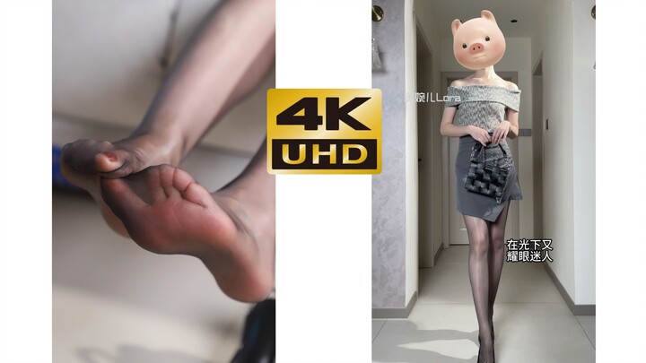 Bộ đồ này của mình chắc chắn hút mọi ánh nhìn: “Tất lưới đen cực quang liền mảnh + chân váy xẻ tà tr