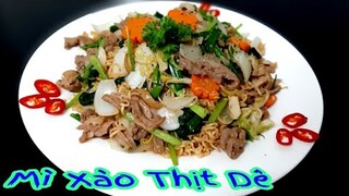 Bí Quyết làm món MÌ XÀO THỊT DÊ cực ngon đặc biệt thịt Dê Không Bị Hôi || Món Ăn Ngon