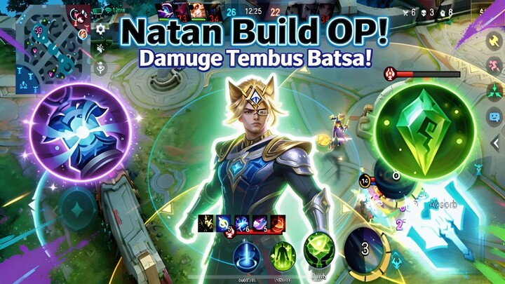 Natan Build OP! 💥 Damage Tembus Batas Rahasia, Build Full Damage , Cocok Buat Push Rank 🏅🔥