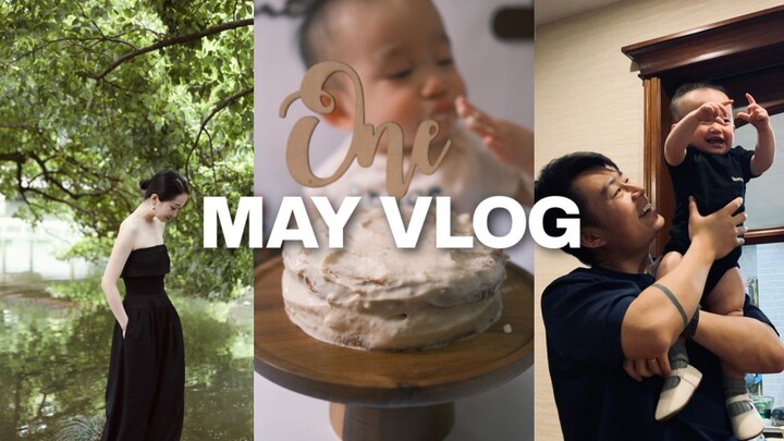 MAY VLOG | Kaia’s 1st Birthday! 🎉 Cake Smash Party 🎂 Dylon made it back in time! Plus some behind-th