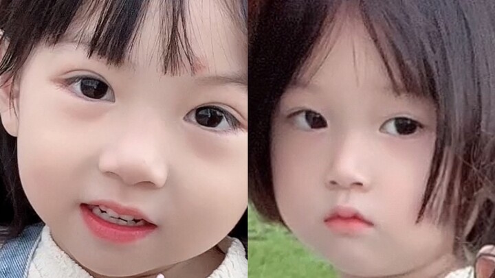 Long-haired Qinyi and short-haired Qinyan—having two daughters is just so much fun!