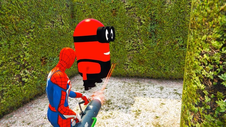 GTA 5 Funny Ragdoll Spiderman vs Blue Minion Epic Episode #2