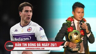 Bản tin Bóng Đá ngày 26/1 | Juventus đạt thỏa thuận chiêu mộ Vlahovic; Rút gọn 5 đề cử QBV Việt Nam