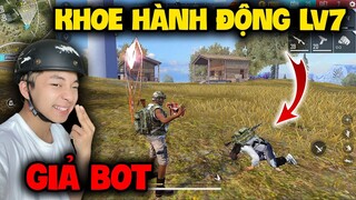 FREE FIRE | Giả BOT Mang Full Hành Động Lv 7 Đi Solo Squad Giết Xong Cà Khịa, Ra Đạn Là Vào Đầu !!!