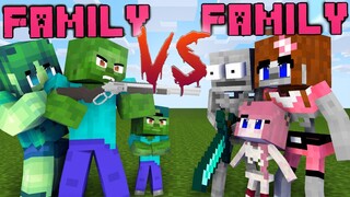 FAMILY VS FAMILY - WHO IS THE STRONGEST MONSTERS - MONSTER SCHOOL