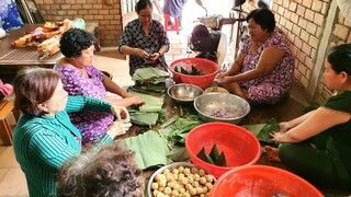 Gói bánh ít nếp than, chuẩn bị cho đám giỗ | mientaytv