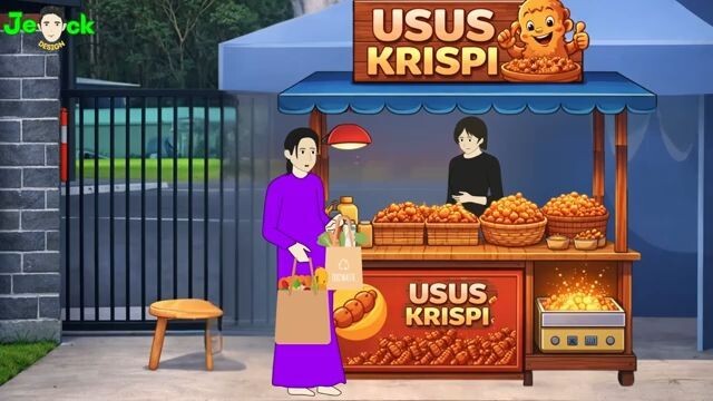 penjual usus krispy