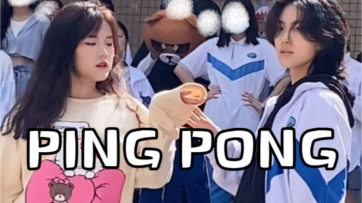 两个女生运动会街演翻跳泫雅的PING PONG