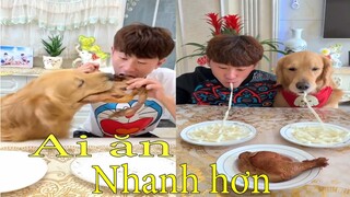 Gia Đình Gâu Đần | Cùng papa thi ai ăn nhanh hơn | Thú Cưng TV