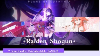 DEMO CHARACTER OLEH LI FANDUB | GENSHIN DUB INDO | Yae Miko & Raiden Shogun