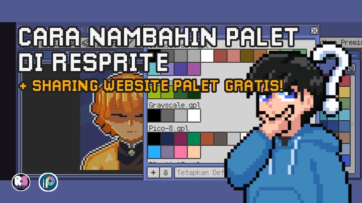 Cara Nambahin Palet Warna di aplikasi Resprite + Share Website Palet Gratis