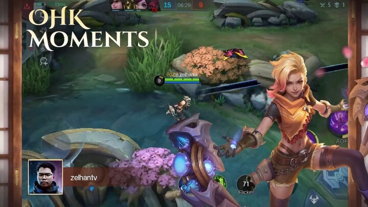 Against 3 hereos Hanabi Miya Angela vs only one Ixia OHK Moments for Ixia Mobile Legends