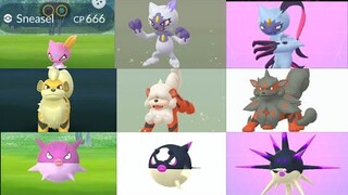 before they become Hisuian, evolution Hisuian Overqwil, Arcanine, Sneasler
