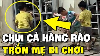 Cậu bé chui hàng trốn mẹ đi chơi được anh em trợ giúp | TIN GIẢI TRÍ