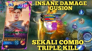 Crasy damage gusion, sekali combo dapet triple kill ~ gusion montage