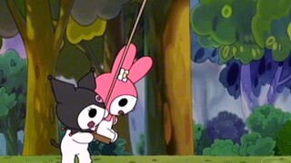 Kuromi-chan dan Melody bertukar identitas. Lucu sekali jika mengingat perbedaan usia mereka (´-ω-`)