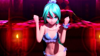 [4KUHD] The world's number one princess~~!! - Hatsune Miku swimsuit with a ponytail!! And a little b