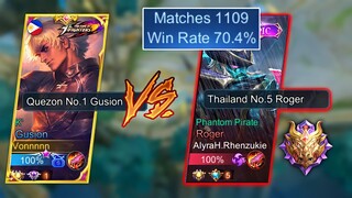 GUSION ULTRA FASTHAND VS PRO ROGER SUPER AGGRESIVE🔥 Meta Jungler vs Non-Meta Gusion